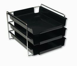 Filing Trays Black Set of 3 'BANTEX'