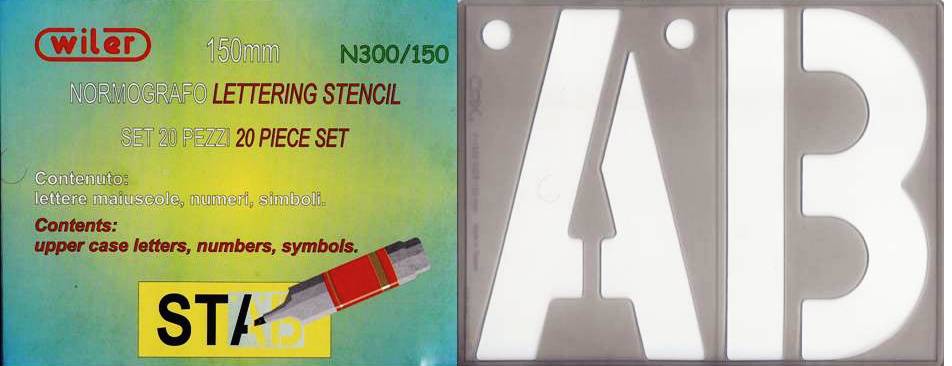 Letters, Numbers and Symbols Stencil 150mm