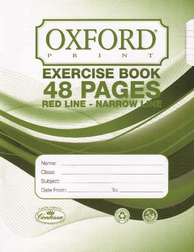 Copy Book Blue & Red Narrow lines 48 pages