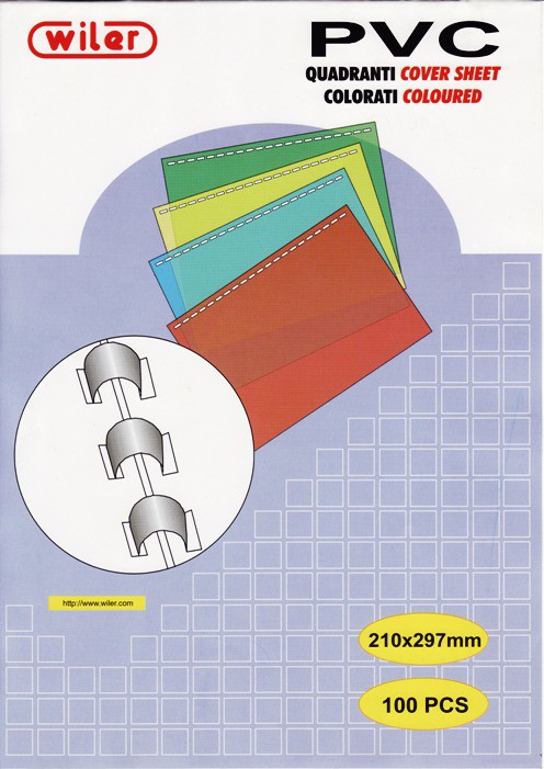 A4 Front transparent yellow binding cover
