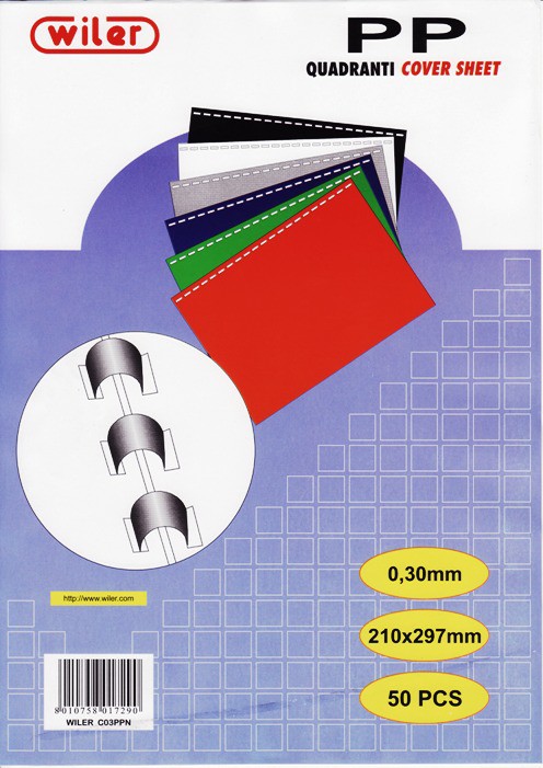 A4 Back grey binding cover