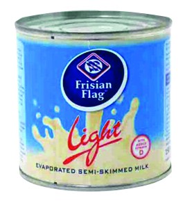 Frisian Flag Evaporated Light Milk 170g