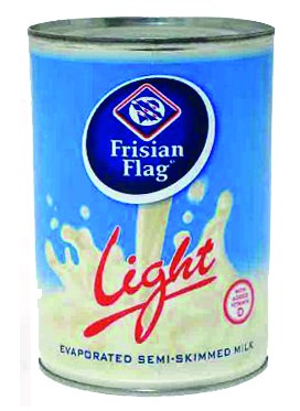 Frisian Flag Evaporated Light Milk 410g