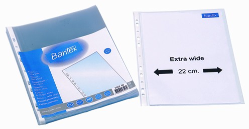 Bantex Thick A4+ Plastic Punched Pockets
Pack of 100