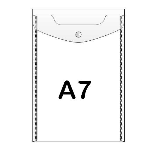 A7 Pocket File One Button Transparent 
Pack of 24