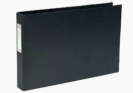 Bantex A3 Plastic 4 Ring File Black