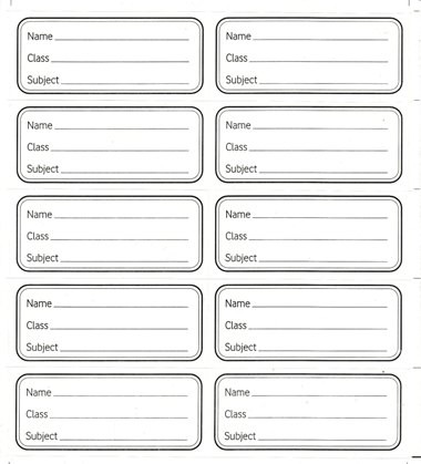 School Labels