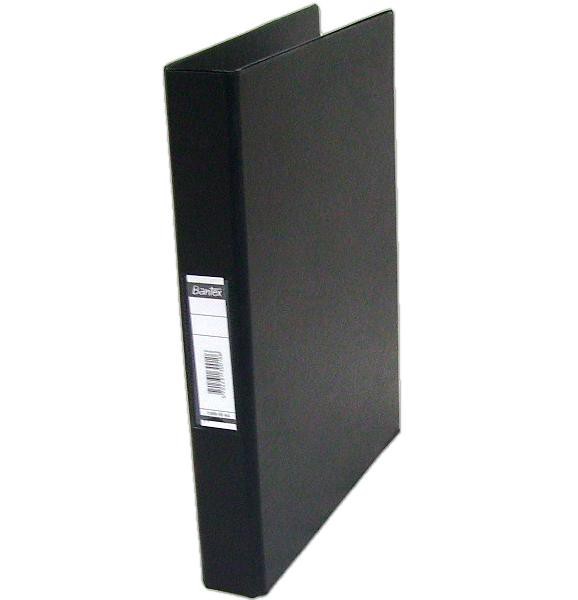 Bantex Plastic 2 ring File Black