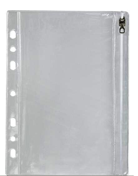 A4 Punched Pocket with zip 
Pack of 10