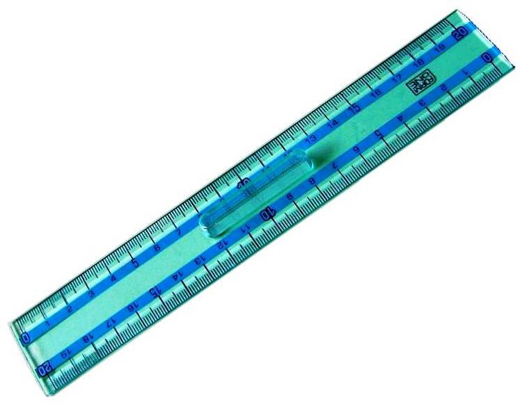 Ruler 20cm with finger grip