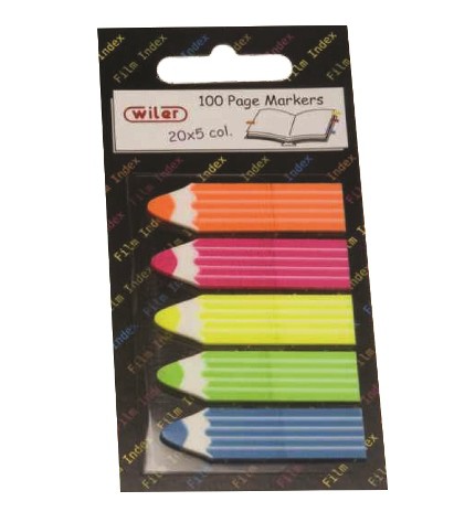 Index Tabs Plastic 12 x 44mm Pencil Shaped