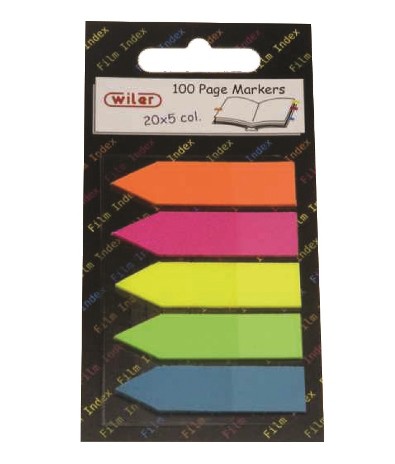 Index Tabs Plastic 12 x 44mm Arrow Shaped