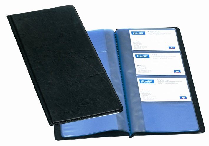 Business cards book holds 96