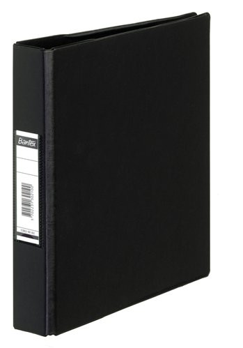 Bantex A5 Plastic 2 Ring File Black