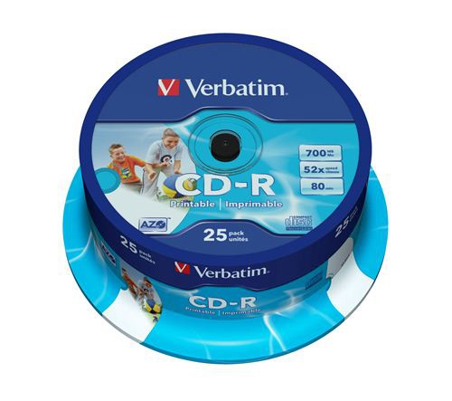 CD-R Printable Spindle of 25