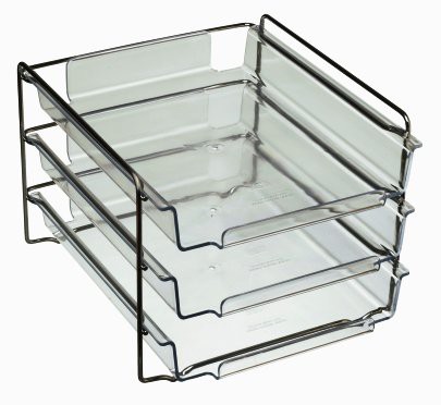 Filing Trays Transparent Set of 3 'BANTEX'
