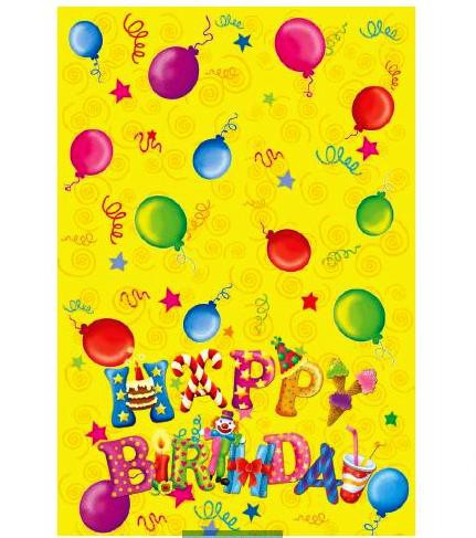 Table cover 'Happy Birthday'