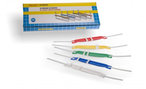 Plastic Assorted Colours Twin Clips
