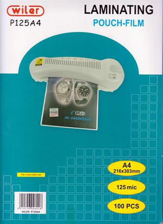 Laminating Pouches A4 125 mic 'Wiler'
