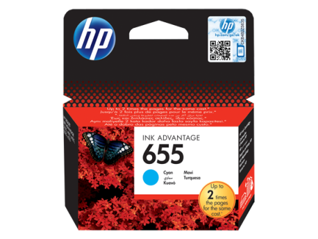 HP 655 Cyan Ink Cartridge