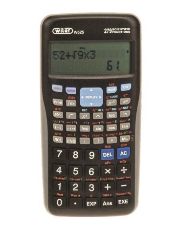 Scientific Calculator with Dual Line Display and Hard Case Cover