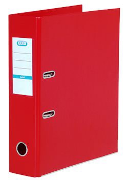 Elba Plastic Lever Arch File Red 8cm