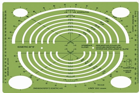 Isometric Ellipse Template