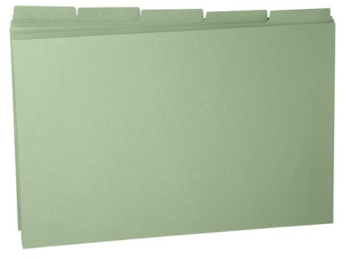 Carton Tab File Green