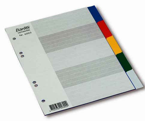 A5 Plastic Dividers Set of 5 colours