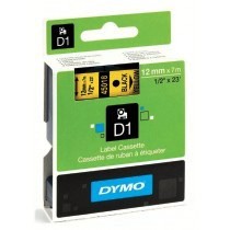 Dymo Tape 12mm x 7m Black on Yellow