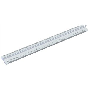 Ruler 30cm Transparent with finger grip