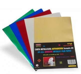 Adhesive Metallic Non Adhesive Paper A4 Assorted Colours