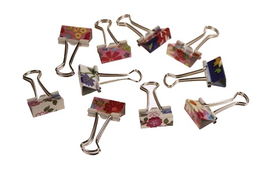 Fold Back Clips 19mm Fancy