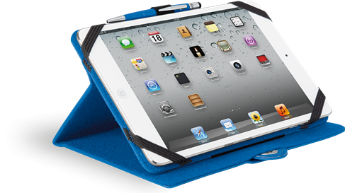 iPad Mini Case with Touch Pen 2-in-1 Blue