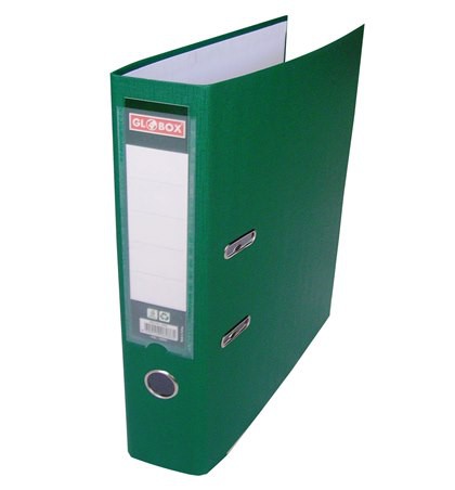 Globox Plastic Lever Arch File Green 8cm