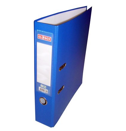 Globox Plastic Lever Arch File Blue 8cm