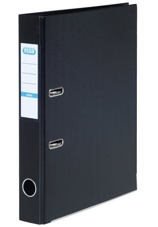 Elba Plastic Lever Arch File Black 4cm