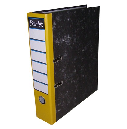 Bantex Marbled Lever Arch File Yellow 8cm
