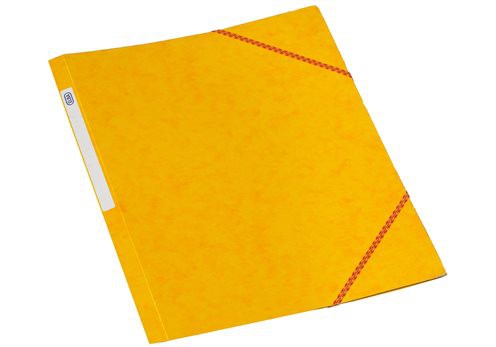 Elba A4 Three Flap File Yellow