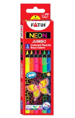 Jumbo Pencil Neon Colours by 6