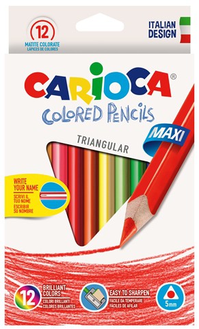 Triangular Maxi Colouring Pencils by 12
