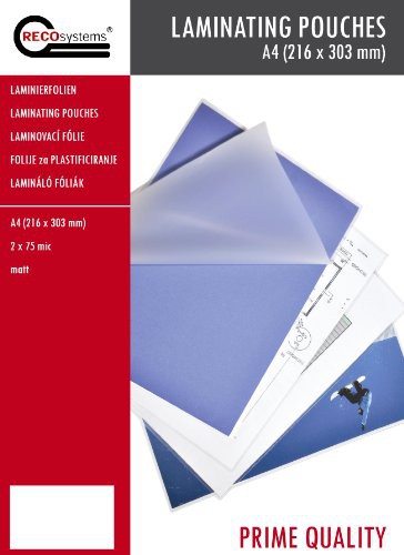 Laminating Pouches A4 75 mic
Pack of 100