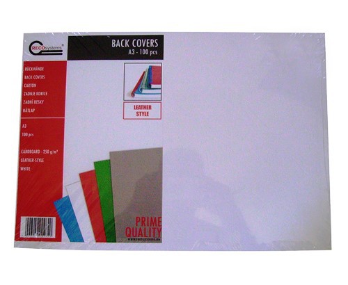 A3 Back white binding cover