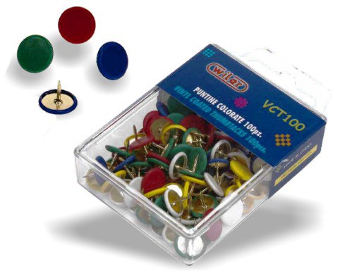Drawing Pins Plastic Coated