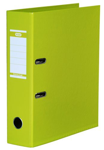 Elba Plastic Lever Arch File Lime 8cm