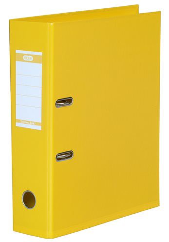 Elba Plastic Lever Arch File Yellow 8cm