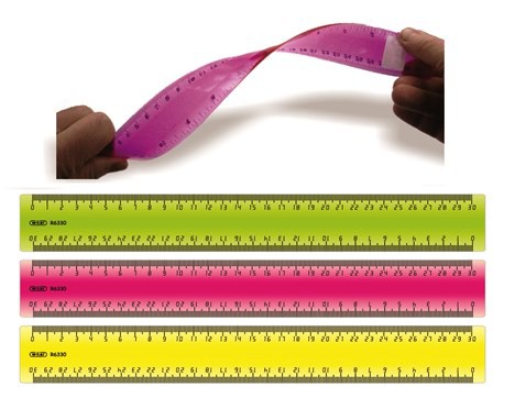 Ruler 30cm Flexible Assorted Colours Wiler