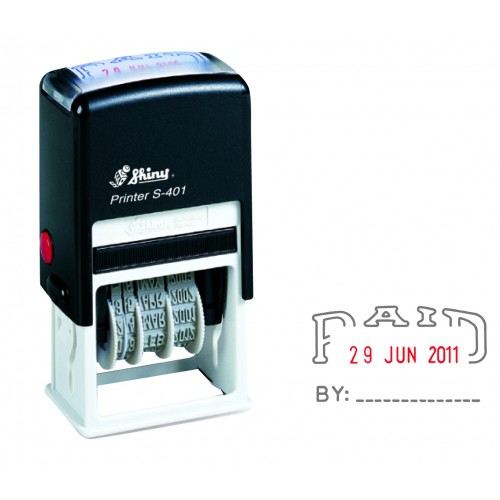 Self Inking 'PAID' & Dater Stamp