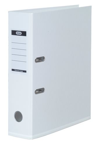 Elba Plastic Lever Arch File White 8cm
