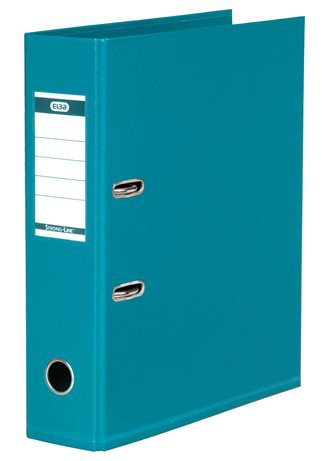 Elba Plastic Lever Arch File Turquoise 8cm